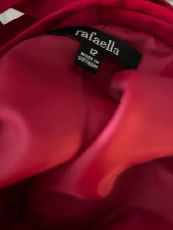 NWOT Rafaella Red Lattice Neckline Sheath Dress - Picture 4 of 6